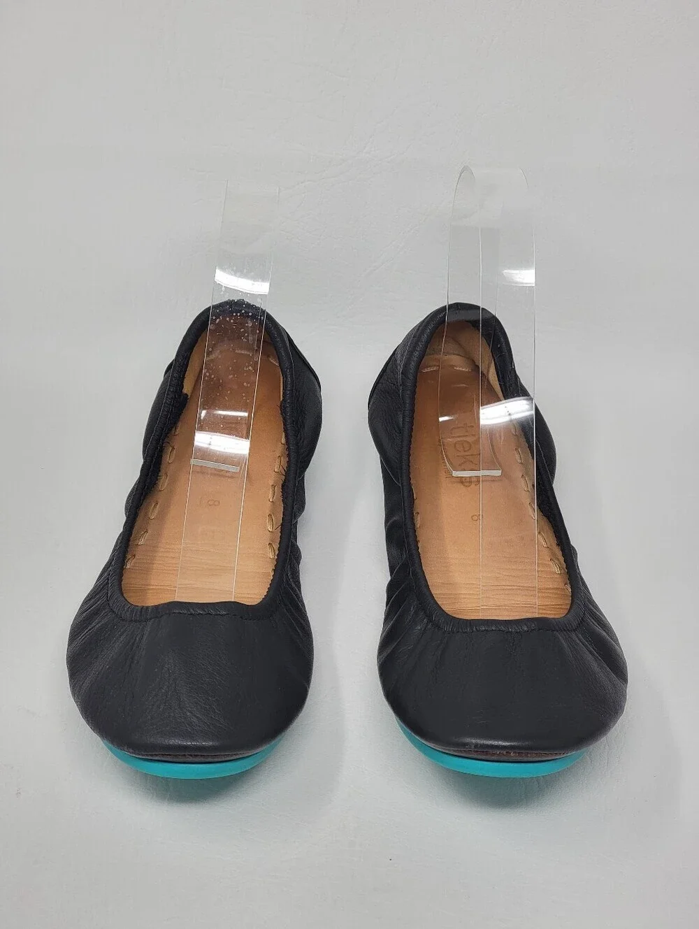 Tieks by Gavrieli California Navy Blue Leather Ballet Flats Slip On Shoes Size 8